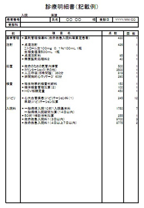 診療明細書